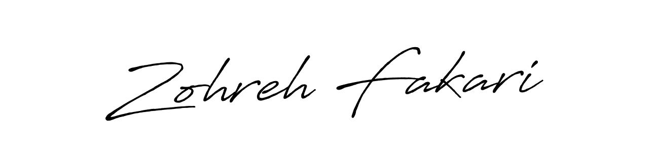 Also we have Zohreh Fakari name is the best signature style. Create professional handwritten signature collection using Antro_Vectra_Bolder autograph style. Zohreh Fakari signature style 7 images and pictures png