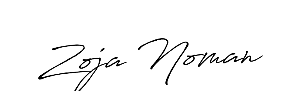 Create a beautiful signature design for name Zoja Noman. With this signature (Antro_Vectra_Bolder) fonts, you can make a handwritten signature for free. Zoja Noman signature style 7 images and pictures png