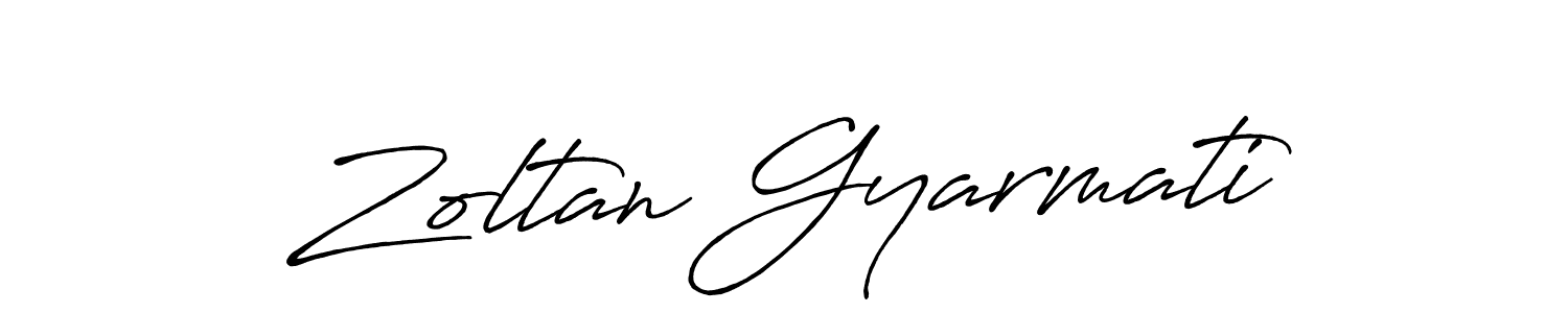 How to make Zoltan Gyarmati name signature. Use Antro_Vectra_Bolder style for creating short signs online. This is the latest handwritten sign. Zoltan Gyarmati signature style 7 images and pictures png