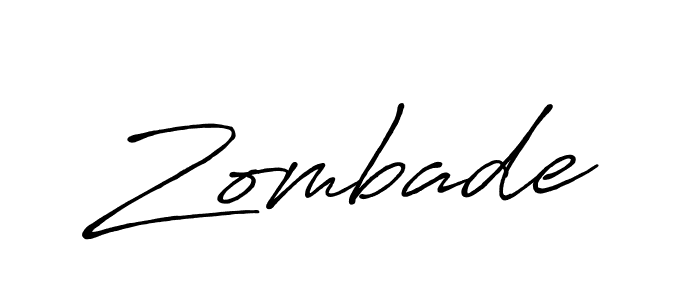 Use a signature maker to create a handwritten signature online. With this signature software, you can design (Antro_Vectra_Bolder) your own signature for name Zombade. Zombade signature style 7 images and pictures png