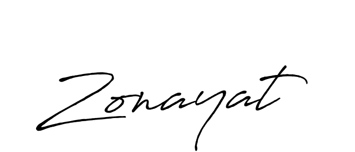 How to make Zonayat name signature. Use Antro_Vectra_Bolder style for creating short signs online. This is the latest handwritten sign. Zonayat signature style 7 images and pictures png