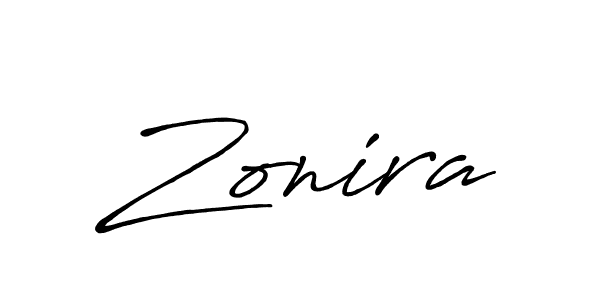 Design your own signature with our free online signature maker. With this signature software, you can create a handwritten (Antro_Vectra_Bolder) signature for name Zonira. Zonira signature style 7 images and pictures png