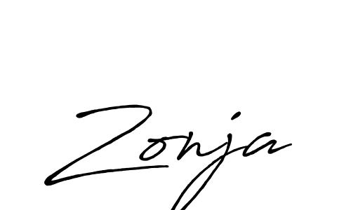Make a beautiful signature design for name Zonja. With this signature (Antro_Vectra_Bolder) style, you can create a handwritten signature for free. Zonja signature style 7 images and pictures png