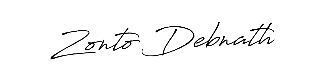 It looks lik you need a new signature style for name Zonto Debnath. Design unique handwritten (Antro_Vectra_Bolder) signature with our free signature maker in just a few clicks. Zonto Debnath signature style 7 images and pictures png