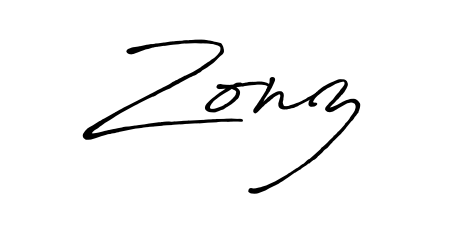 Make a beautiful signature design for name Zonz. With this signature (Antro_Vectra_Bolder) style, you can create a handwritten signature for free. Zonz signature style 7 images and pictures png
