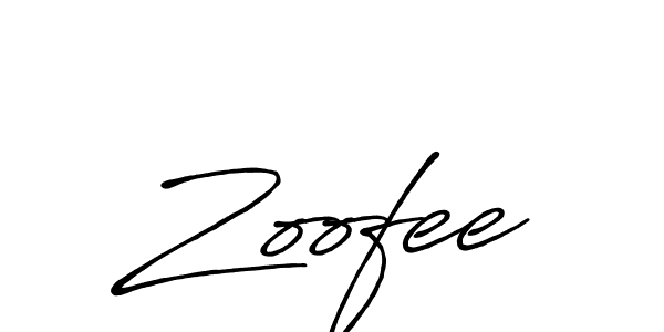 Use a signature maker to create a handwritten signature online. With this signature software, you can design (Antro_Vectra_Bolder) your own signature for name Zoofee. Zoofee signature style 7 images and pictures png