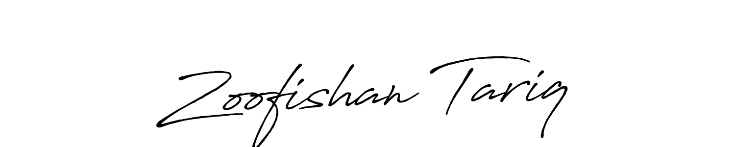 Make a beautiful signature design for name Zoofishan Tariq. With this signature (Antro_Vectra_Bolder) style, you can create a handwritten signature for free. Zoofishan Tariq signature style 7 images and pictures png