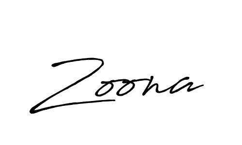 How to make Zoona name signature. Use Antro_Vectra_Bolder style for creating short signs online. This is the latest handwritten sign. Zoona signature style 7 images and pictures png