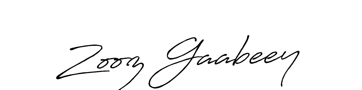 Use a signature maker to create a handwritten signature online. With this signature software, you can design (Antro_Vectra_Bolder) your own signature for name Zooz Gaabeey. Zooz Gaabeey signature style 7 images and pictures png