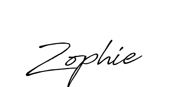 Make a beautiful signature design for name Zophie. With this signature (Antro_Vectra_Bolder) style, you can create a handwritten signature for free. Zophie signature style 7 images and pictures png