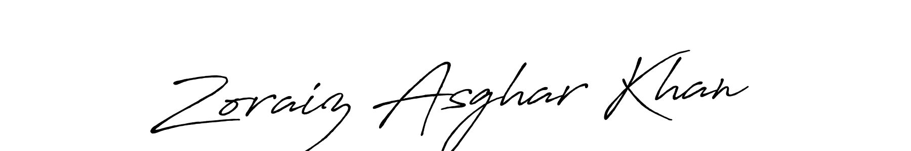 You can use this online signature creator to create a handwritten signature for the name Zoraiz Asghar Khan. This is the best online autograph maker. Zoraiz Asghar Khan signature style 7 images and pictures png
