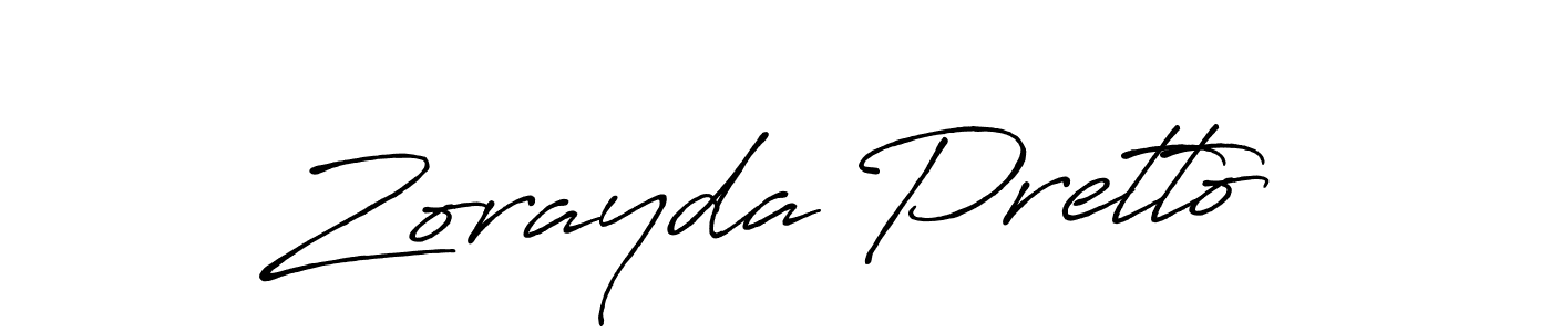 Use a signature maker to create a handwritten signature online. With this signature software, you can design (Antro_Vectra_Bolder) your own signature for name Zorayda Pretto. Zorayda Pretto signature style 7 images and pictures png