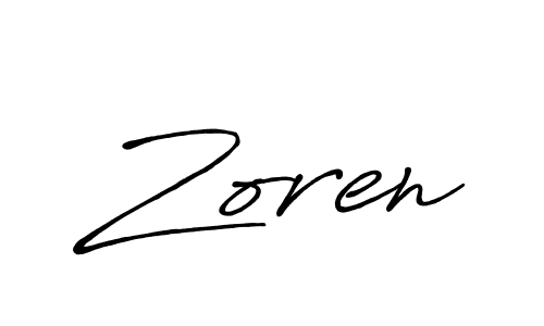 Zoren stylish signature style. Best Handwritten Sign (Antro_Vectra_Bolder) for my name. Handwritten Signature Collection Ideas for my name Zoren. Zoren signature style 7 images and pictures png