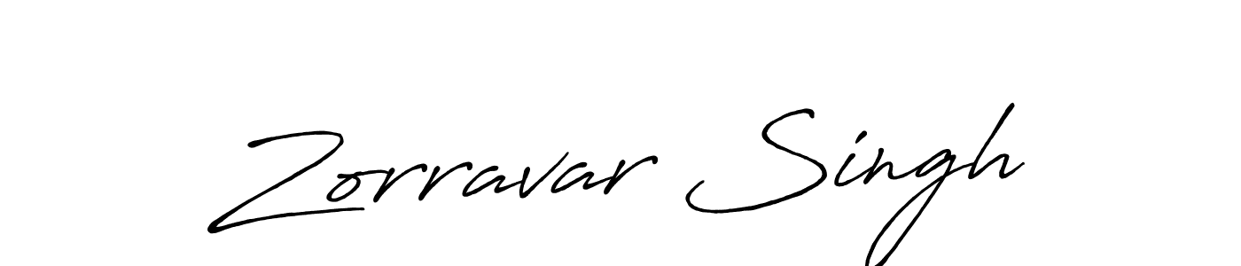 Make a beautiful signature design for name Zorravar Singh. With this signature (Antro_Vectra_Bolder) style, you can create a handwritten signature for free. Zorravar Singh signature style 7 images and pictures png