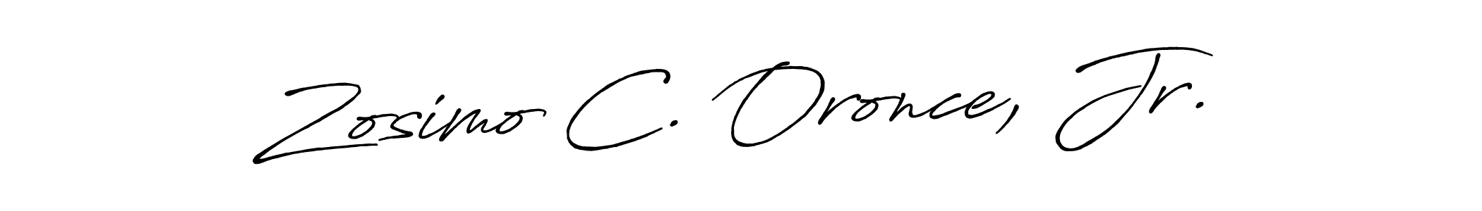 Make a beautiful signature design for name Zosimo C. Oronce, Jr.. With this signature (Antro_Vectra_Bolder) style, you can create a handwritten signature for free. Zosimo C. Oronce, Jr. signature style 7 images and pictures png