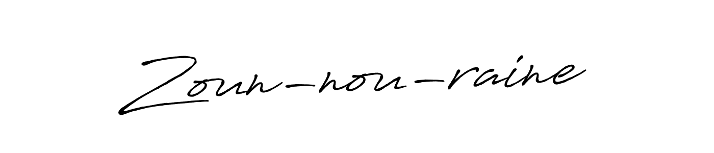 Design your own signature with our free online signature maker. With this signature software, you can create a handwritten (Antro_Vectra_Bolder) signature for name Zoun-nou-raine. Zoun-nou-raine signature style 7 images and pictures png