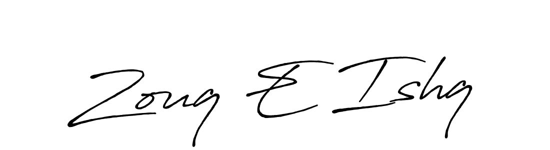 Also You can easily find your signature by using the search form. We will create Zouq E Ishq name handwritten signature images for you free of cost using Antro_Vectra_Bolder sign style. Zouq E Ishq signature style 7 images and pictures png