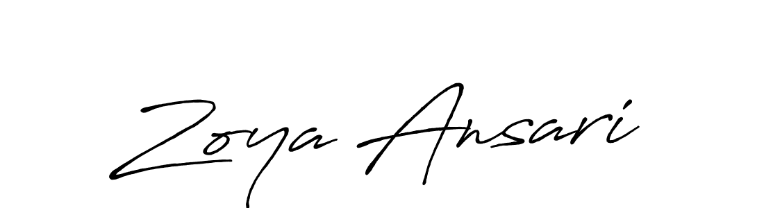 Antro_Vectra_Bolder is a professional signature style that is perfect for those who want to add a touch of class to their signature. It is also a great choice for those who want to make their signature more unique. Get Zoya Ansari name to fancy signature for free. Zoya Ansari signature style 7 images and pictures png