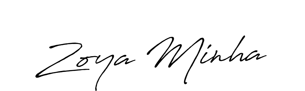 Make a short Zoya Minha signature style. Manage your documents anywhere anytime using Antro_Vectra_Bolder. Create and add eSignatures, submit forms, share and send files easily. Zoya Minha signature style 7 images and pictures png