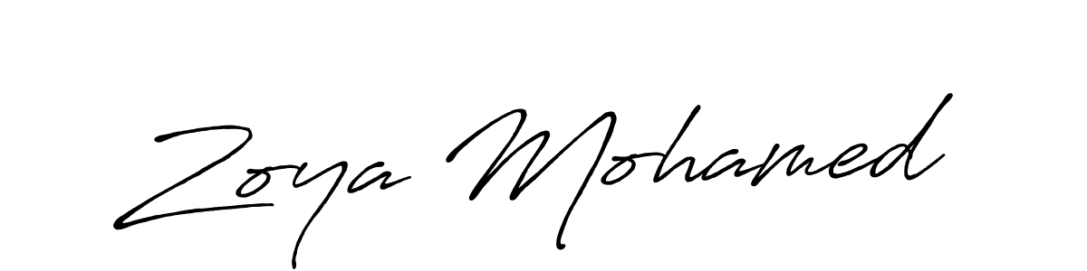 Here are the top 10 professional signature styles for the name Zoya Mohamed. These are the best autograph styles you can use for your name. Zoya Mohamed signature style 7 images and pictures png