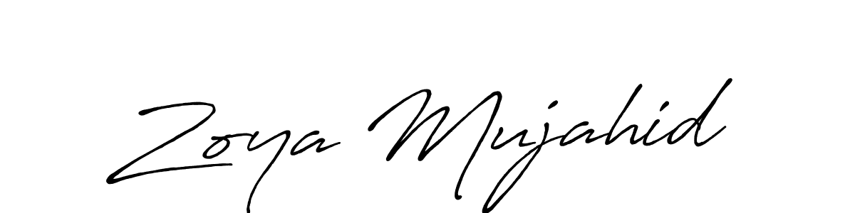 You can use this online signature creator to create a handwritten signature for the name Zoya Mujahid. This is the best online autograph maker. Zoya Mujahid signature style 7 images and pictures png