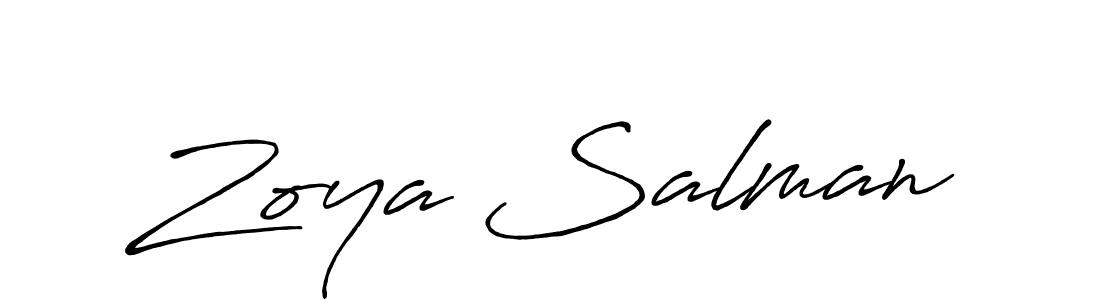 It looks lik you need a new signature style for name Zoya Salman. Design unique handwritten (Antro_Vectra_Bolder) signature with our free signature maker in just a few clicks. Zoya Salman signature style 7 images and pictures png