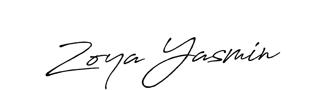 Make a short Zoya Yasmin signature style. Manage your documents anywhere anytime using Antro_Vectra_Bolder. Create and add eSignatures, submit forms, share and send files easily. Zoya Yasmin signature style 7 images and pictures png