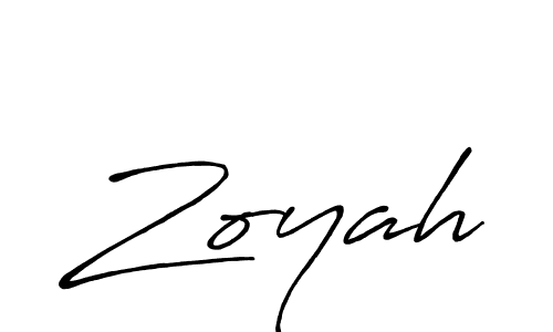 Make a beautiful signature design for name Zoyah. With this signature (Antro_Vectra_Bolder) style, you can create a handwritten signature for free. Zoyah signature style 7 images and pictures png