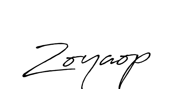 if you are searching for the best signature style for your name Zoyaop. so please give up your signature search. here we have designed multiple signature styles  using Antro_Vectra_Bolder. Zoyaop signature style 7 images and pictures png