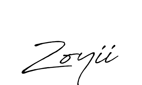 Design your own signature with our free online signature maker. With this signature software, you can create a handwritten (Antro_Vectra_Bolder) signature for name Zoyii. Zoyii signature style 7 images and pictures png