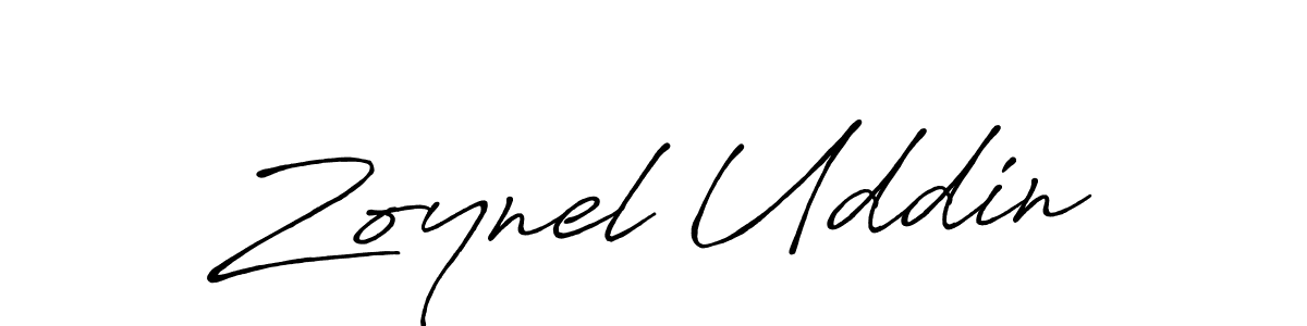 Design your own signature with our free online signature maker. With this signature software, you can create a handwritten (Antro_Vectra_Bolder) signature for name Zoynel Uddin. Zoynel Uddin signature style 7 images and pictures png