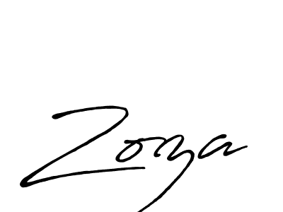 Zoza stylish signature style. Best Handwritten Sign (Antro_Vectra_Bolder) for my name. Handwritten Signature Collection Ideas for my name Zoza. Zoza signature style 7 images and pictures png