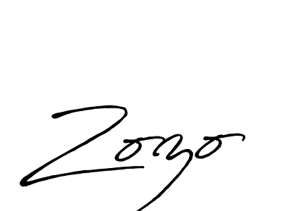 How to make Zozo signature? Antro_Vectra_Bolder is a professional autograph style. Create handwritten signature for Zozo name. Zozo signature style 7 images and pictures png