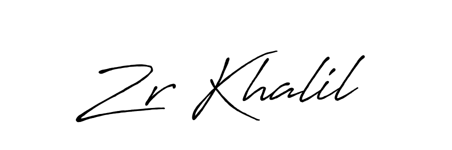 The best way (Antro_Vectra_Bolder) to make a short signature is to pick only two or three words in your name. The name Zr Khalil include a total of six letters. For converting this name. Zr Khalil signature style 7 images and pictures png