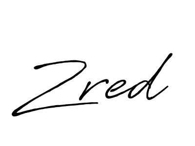 Also You can easily find your signature by using the search form. We will create Zred name handwritten signature images for you free of cost using Antro_Vectra_Bolder sign style. Zred signature style 7 images and pictures png