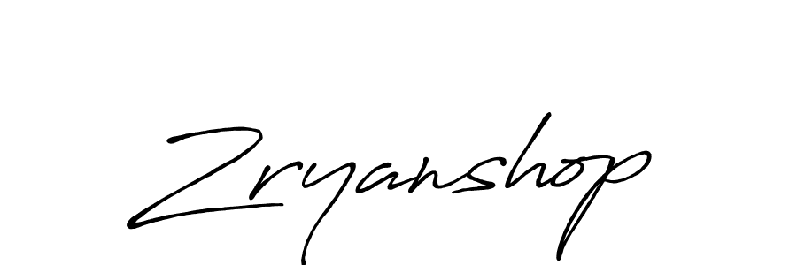 Design your own signature with our free online signature maker. With this signature software, you can create a handwritten (Antro_Vectra_Bolder) signature for name Zryanshop. Zryanshop signature style 7 images and pictures png