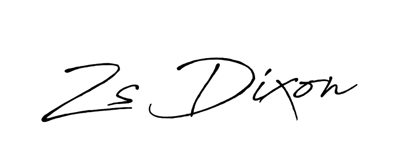 How to make Zs Dixon name signature. Use Antro_Vectra_Bolder style for creating short signs online. This is the latest handwritten sign. Zs Dixon signature style 7 images and pictures png
