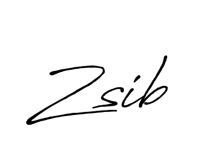 How to make Zsib signature? Antro_Vectra_Bolder is a professional autograph style. Create handwritten signature for Zsib name. Zsib signature style 7 images and pictures png