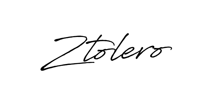 Create a beautiful signature design for name Ztolero. With this signature (Antro_Vectra_Bolder) fonts, you can make a handwritten signature for free. Ztolero signature style 7 images and pictures png