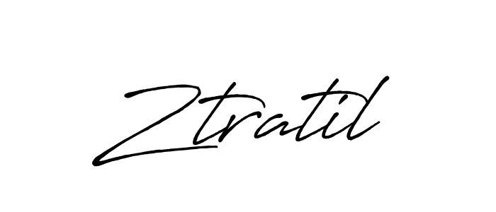 How to make Ztratil name signature. Use Antro_Vectra_Bolder style for creating short signs online. This is the latest handwritten sign. Ztratil signature style 7 images and pictures png