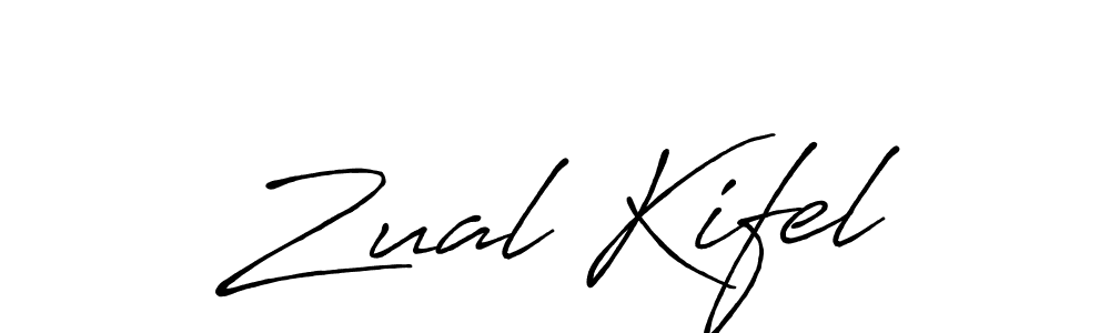 if you are searching for the best signature style for your name Zual Kifel. so please give up your signature search. here we have designed multiple signature styles  using Antro_Vectra_Bolder. Zual Kifel signature style 7 images and pictures png