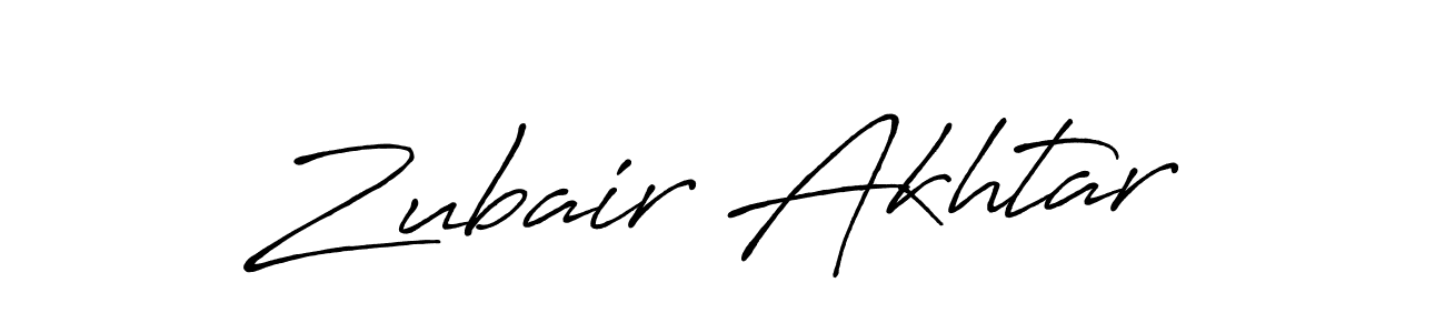 How to make Zubair Akhtar signature? Antro_Vectra_Bolder is a professional autograph style. Create handwritten signature for Zubair Akhtar name. Zubair Akhtar signature style 7 images and pictures png