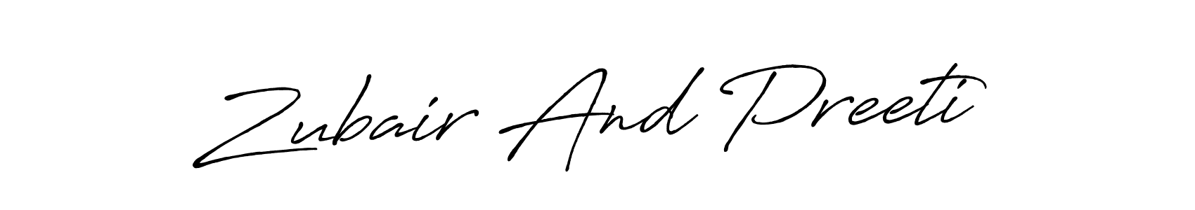 How to Draw Zubair And Preeti signature style? Antro_Vectra_Bolder is a latest design signature styles for name Zubair And Preeti. Zubair And Preeti signature style 7 images and pictures png