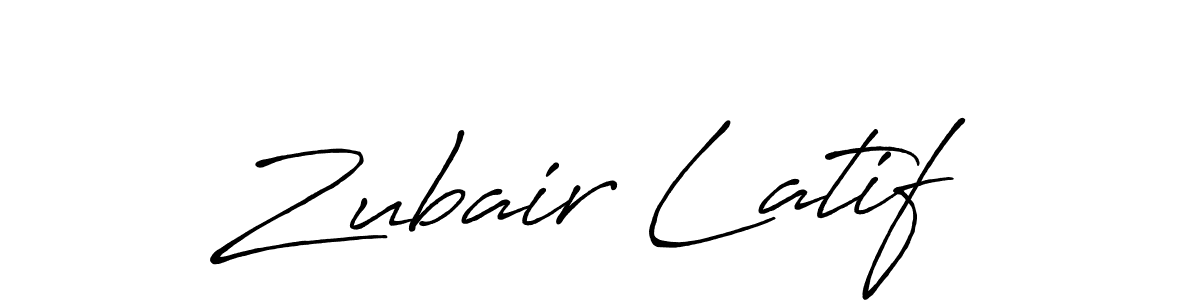 Create a beautiful signature design for name Zubair Latif. With this signature (Antro_Vectra_Bolder) fonts, you can make a handwritten signature for free. Zubair Latif signature style 7 images and pictures png