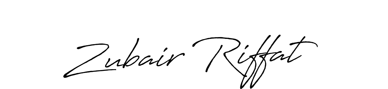 Similarly Antro_Vectra_Bolder is the best handwritten signature design. Signature creator online .You can use it as an online autograph creator for name Zubair Riffat. Zubair Riffat signature style 7 images and pictures png