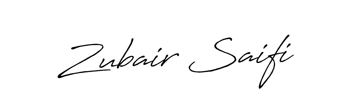 Make a beautiful signature design for name Zubair Saifi. With this signature (Antro_Vectra_Bolder) style, you can create a handwritten signature for free. Zubair Saifi signature style 7 images and pictures png