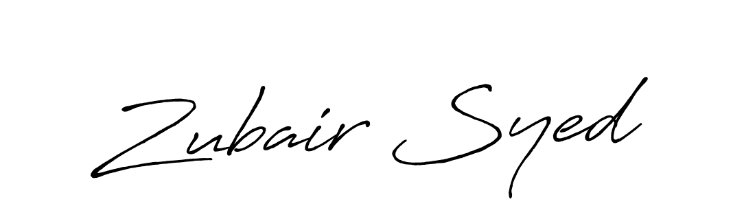 Zubair Syed stylish signature style. Best Handwritten Sign (Antro_Vectra_Bolder) for my name. Handwritten Signature Collection Ideas for my name Zubair Syed. Zubair Syed signature style 7 images and pictures png