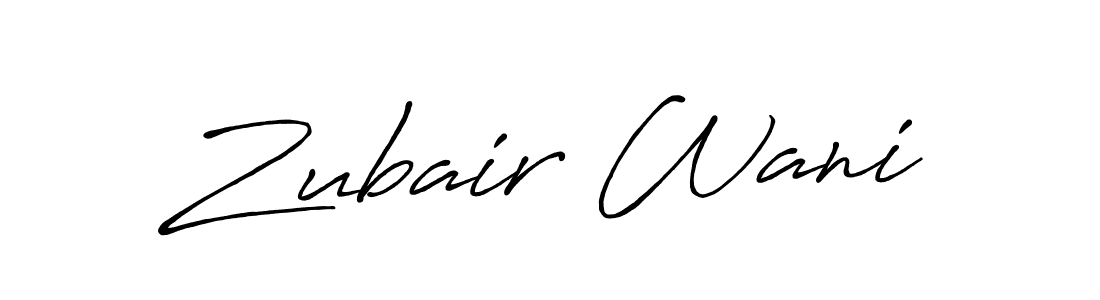 How to make Zubair Wani signature? Antro_Vectra_Bolder is a professional autograph style. Create handwritten signature for Zubair Wani name. Zubair Wani signature style 7 images and pictures png