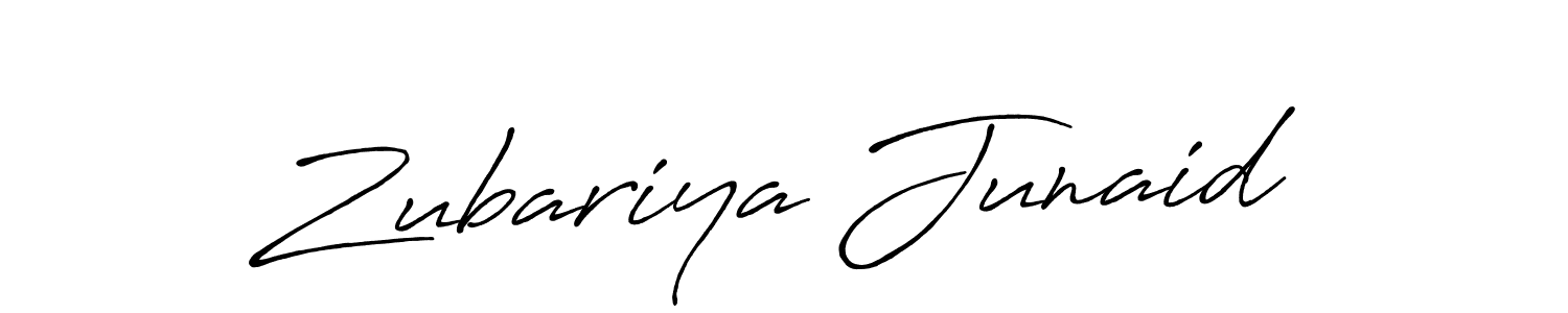 Zubariya Junaid stylish signature style. Best Handwritten Sign (Antro_Vectra_Bolder) for my name. Handwritten Signature Collection Ideas for my name Zubariya Junaid. Zubariya Junaid signature style 7 images and pictures png