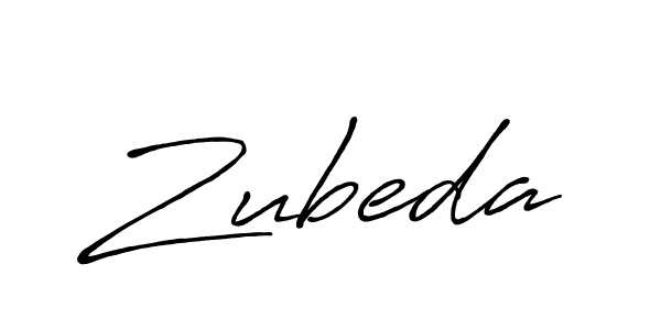 Create a beautiful signature design for name Zubeda. With this signature (Antro_Vectra_Bolder) fonts, you can make a handwritten signature for free. Zubeda signature style 7 images and pictures png